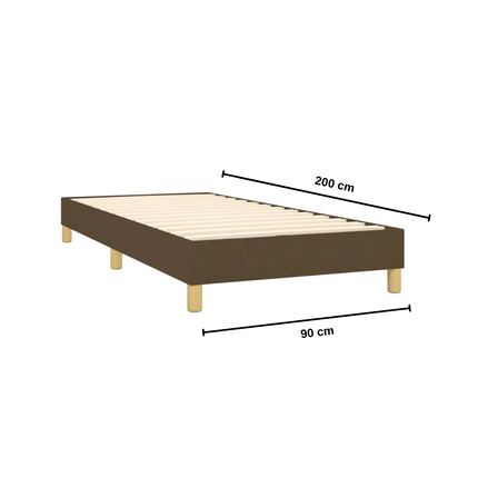 Sommier 1 place 90x200 – Sommier tapissier avec pieds en bois