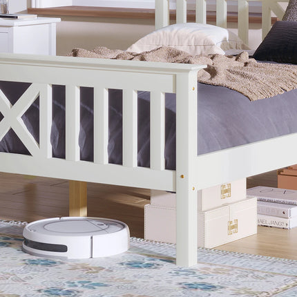 Lit 1 place 90x200 – Structure bois massif avec sommier à lattes