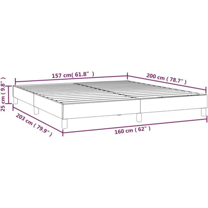 Sommier 160x200 – Sommier tapissier 2 places avec pieds, tissu noir