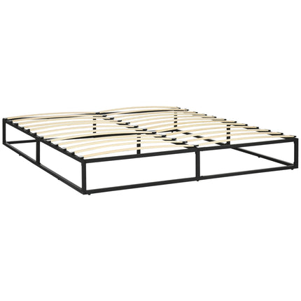 Sommier 2 places 180x200 – Cadre métallique minimaliste avec espace rangements